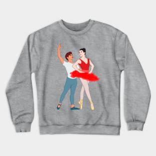 Ballet Couple Pas De Deux Dancer Crewneck Sweatshirt